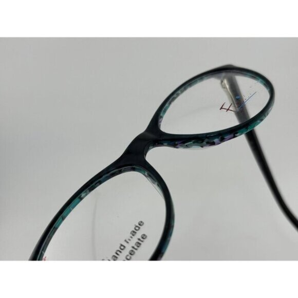 Fusion - 50-17-135 F563 Black & Blue Acetate Glasses Frames - Picture 2 of 7